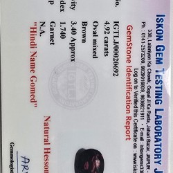 Hessonite Garnet (Gomed Stone) – Certified Natural Gemstone